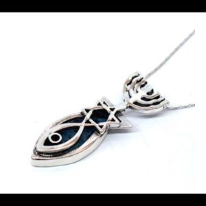 Sterling Silver & Ancient Roman Glass Necklace
